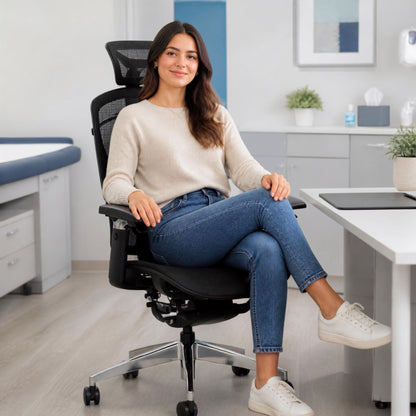 Ergo Click High Back Ergonomic Poasture OfficeChair with Arms and Headrest