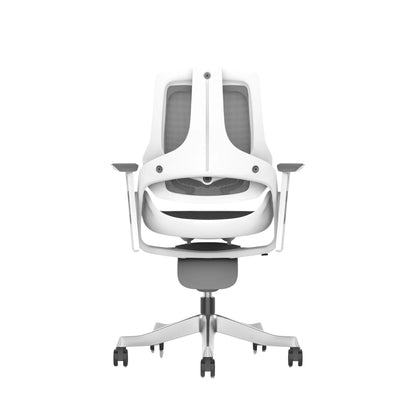 Zure High Back White Shell Mesh Executive Office Chair With Arms