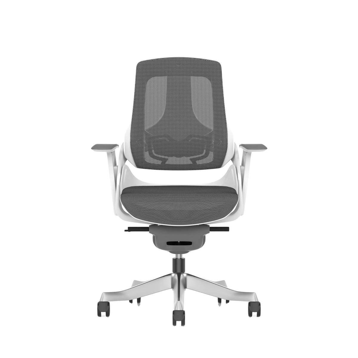 Zure High Back White Shell Mesh Executive Office Chair With Arms