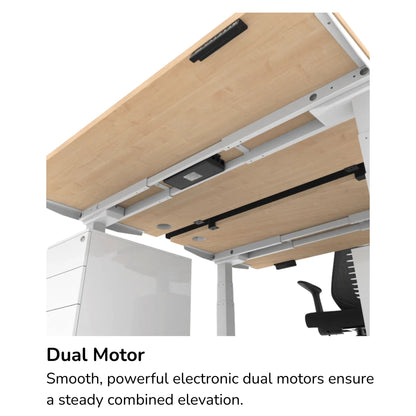 Air Lite Height Adjustable Desk with Cable Ports