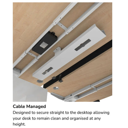 Air Lite Height Adjustable Desk with Cable Ports